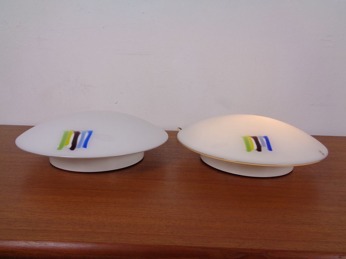 Glass Wall Lamps From Peil & Putzler, 1970s, Set Of 3 photo Lighting