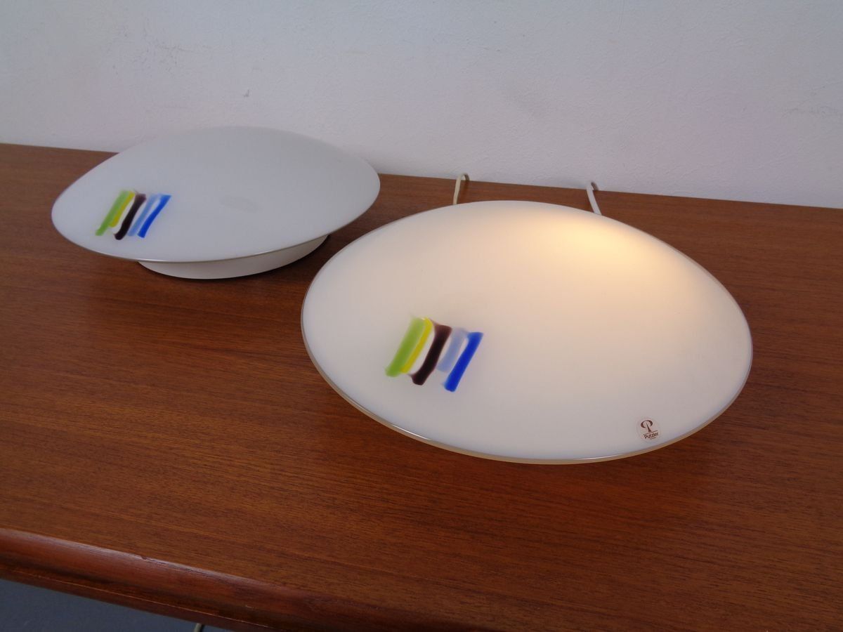 Glass Wall Lamps From Peil & Putzler, 1970s, Set Of 3 photo 504.0