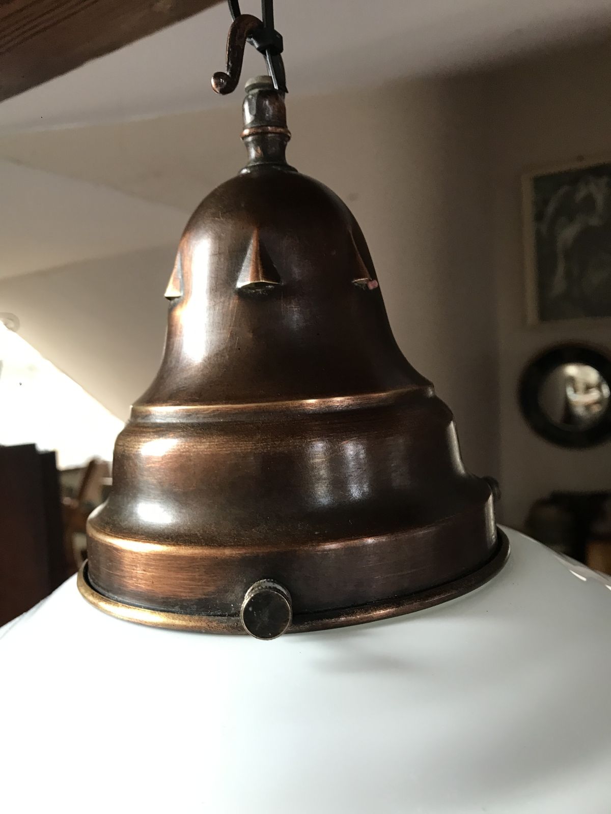 Antique Late 1900s Opaline Chapel Pendant Lights photo buy