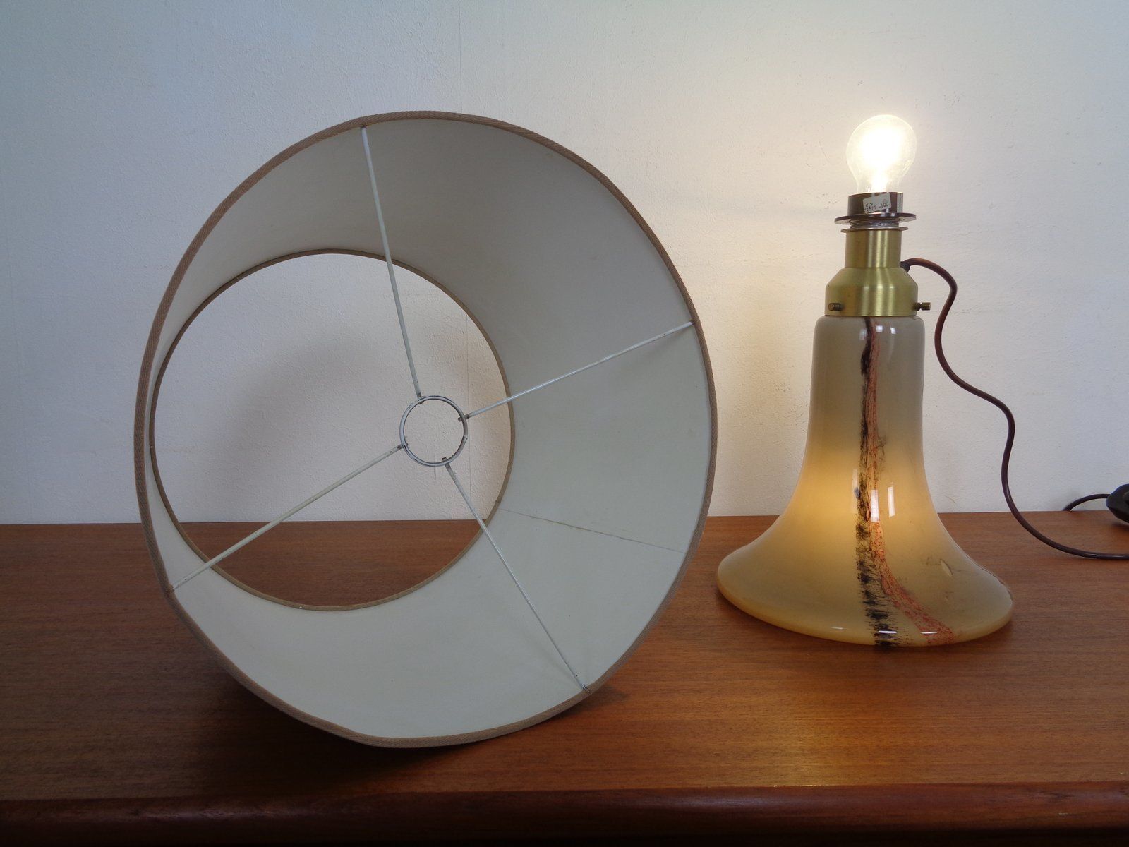 Glass Floor Lamp By Peil & Putzler, 1970s photo buy