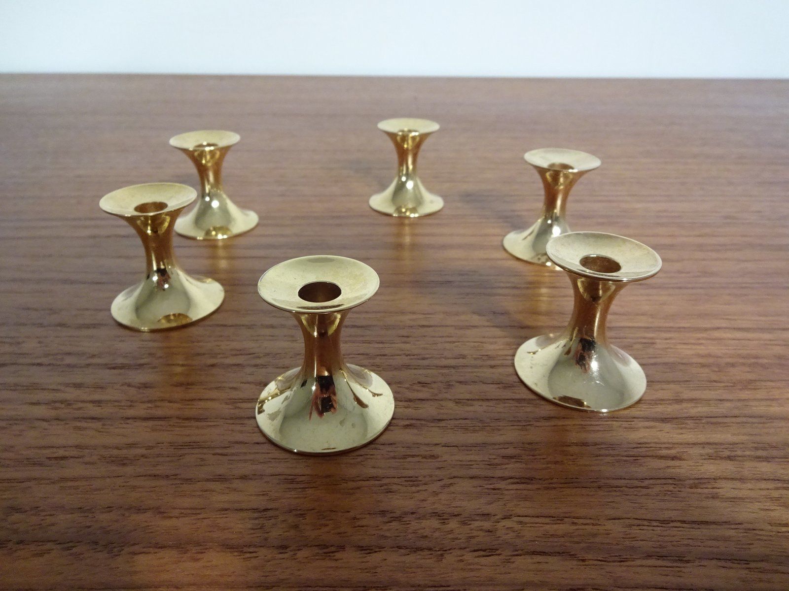 Gold Plated Candle Holders From Bsf, 1960s, Set Of 6 photo Home Decor