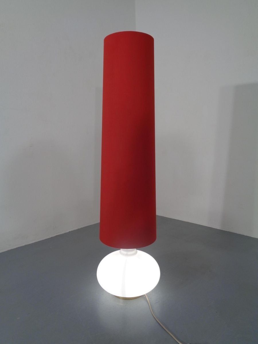 Floor Lamp With Illuminated Glass Stand From Doria Leuchten, 1960s photo vinterior