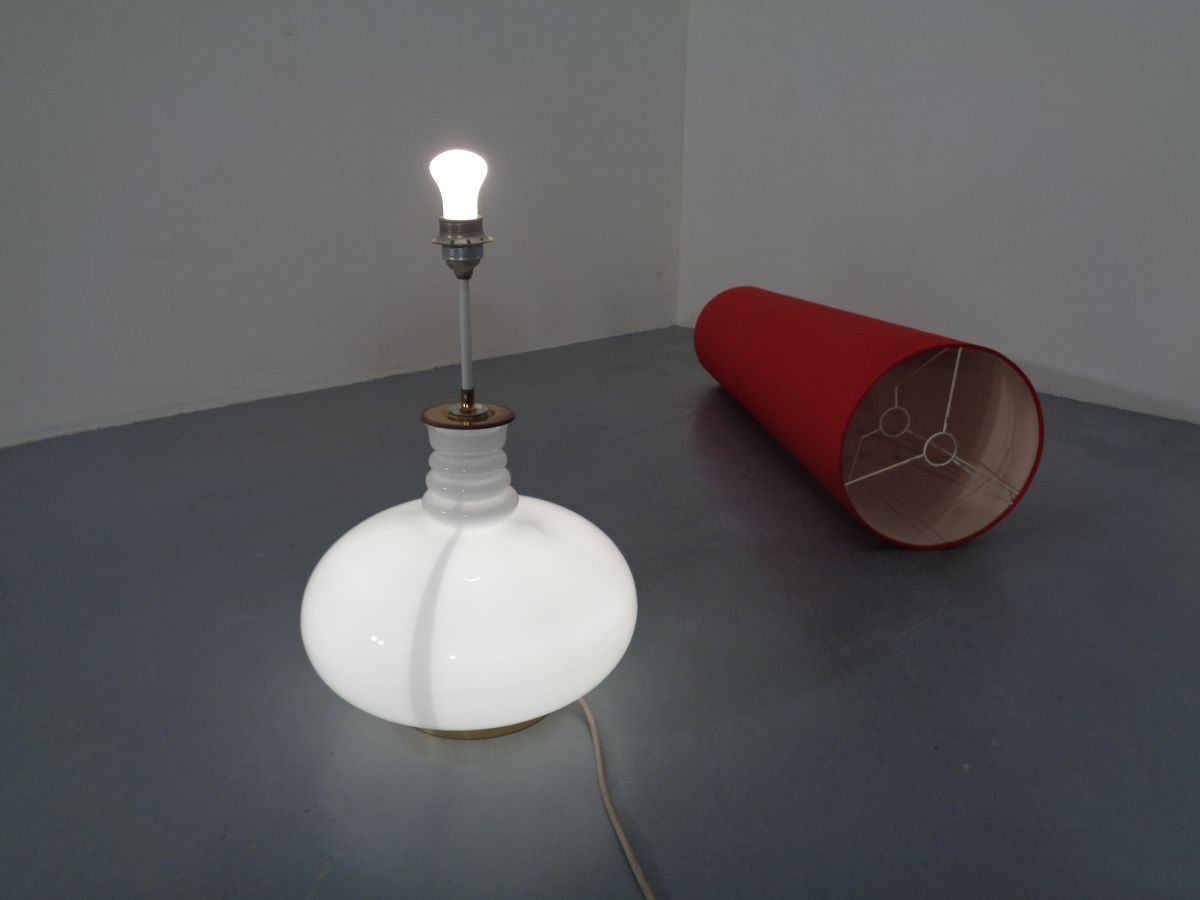 photo furniture Floor Lamp With Illuminated Glass Stand From Doria Leuchten, 1960s