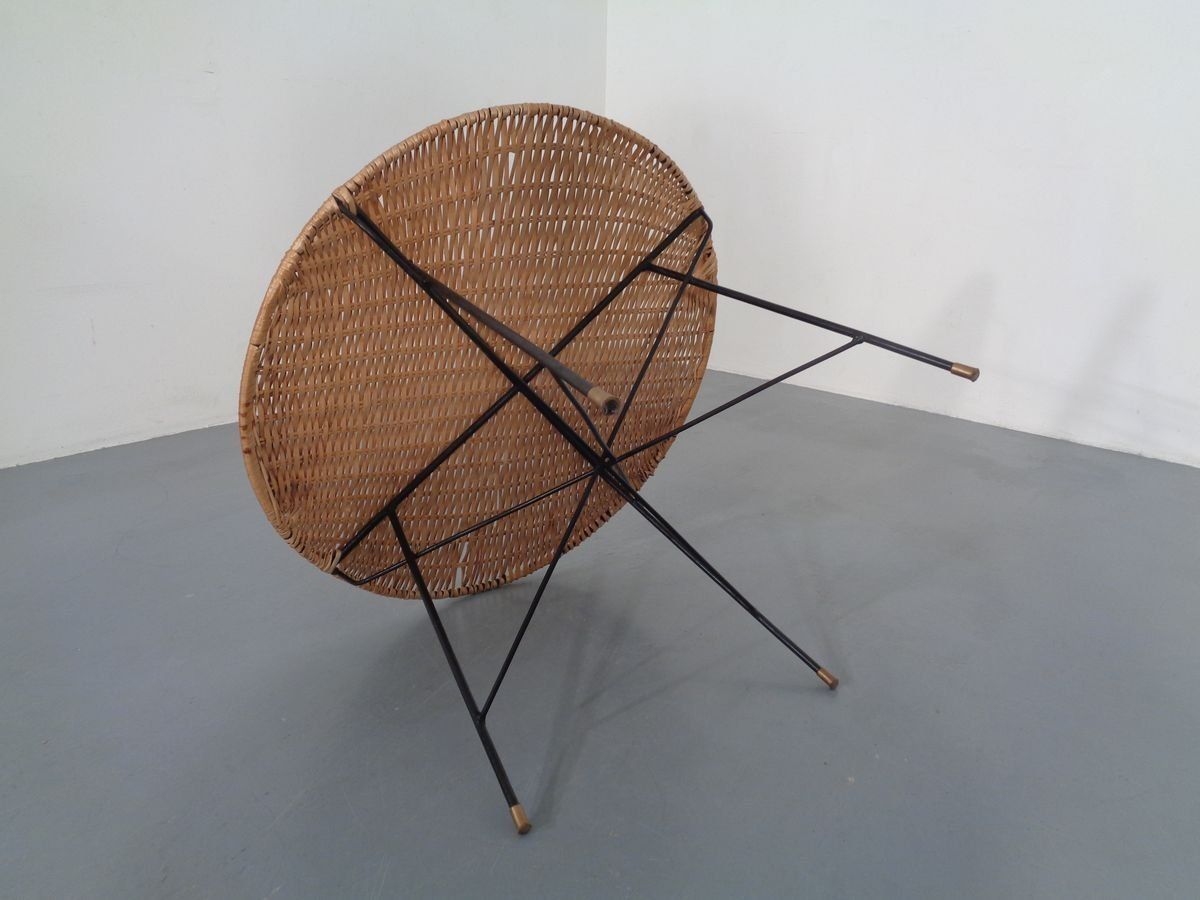 Italian String Basket Coffee Table, 1950s photo buy