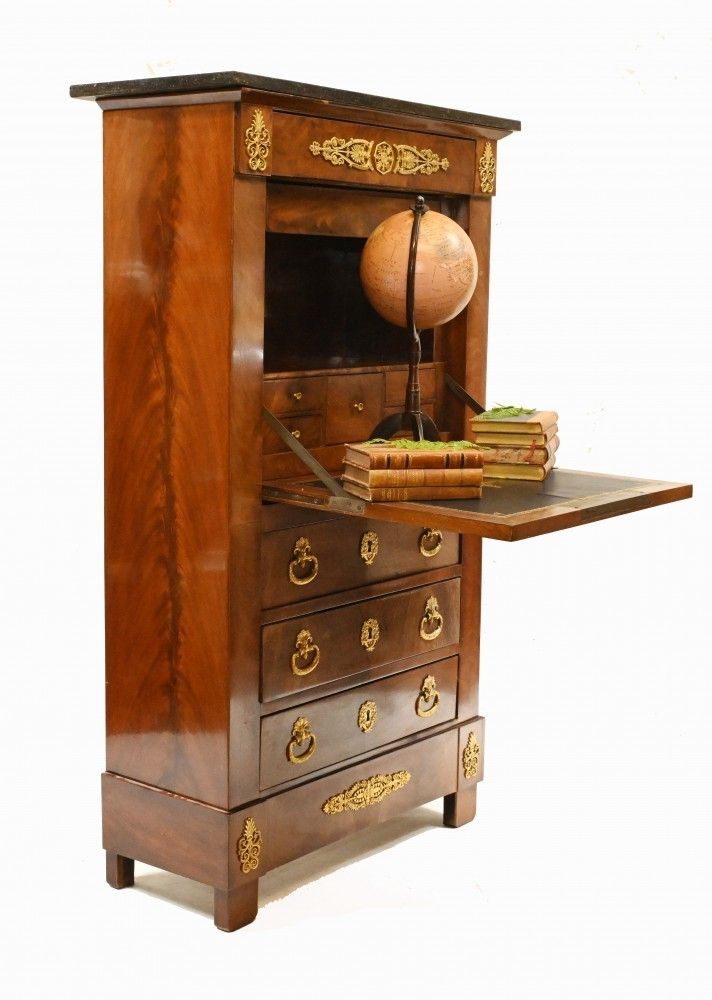 photo for sale French Empire Escritoire Chest Desk 1880 Mahogany
