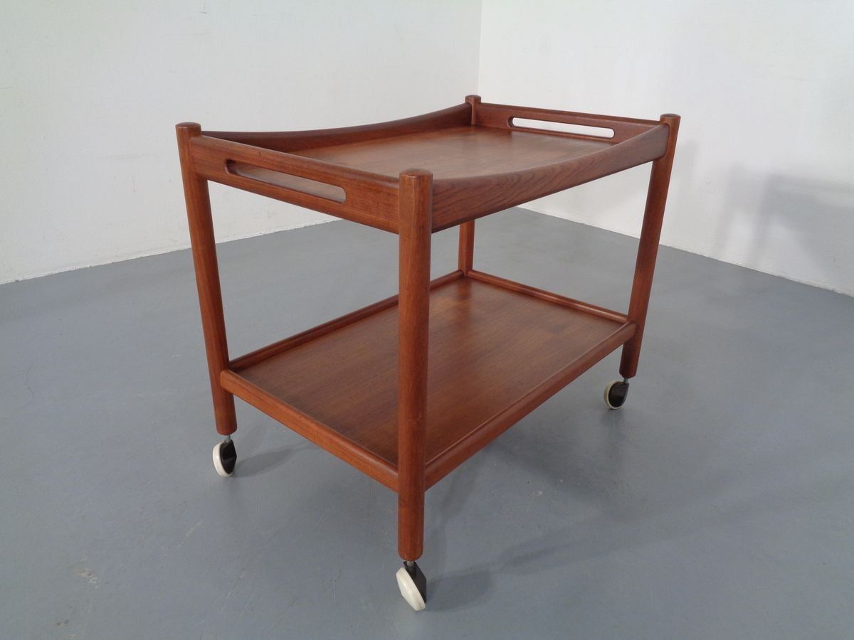 Teak Trolley By Hans J. Wegner For Andreas Tuck, 1950s photo for sale