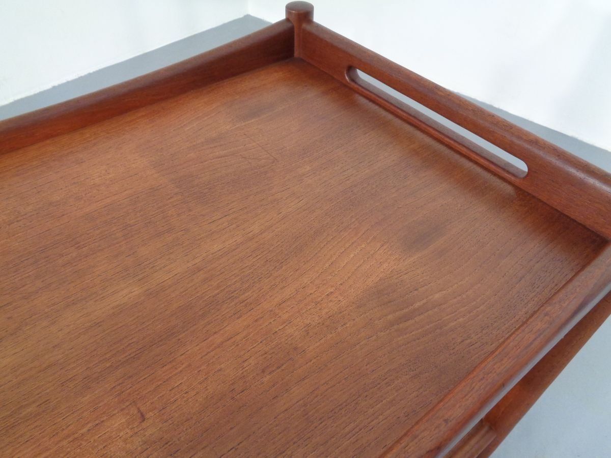 photo vintage Teak Trolley By Hans J. Wegner For Andreas Tuck, 1950s