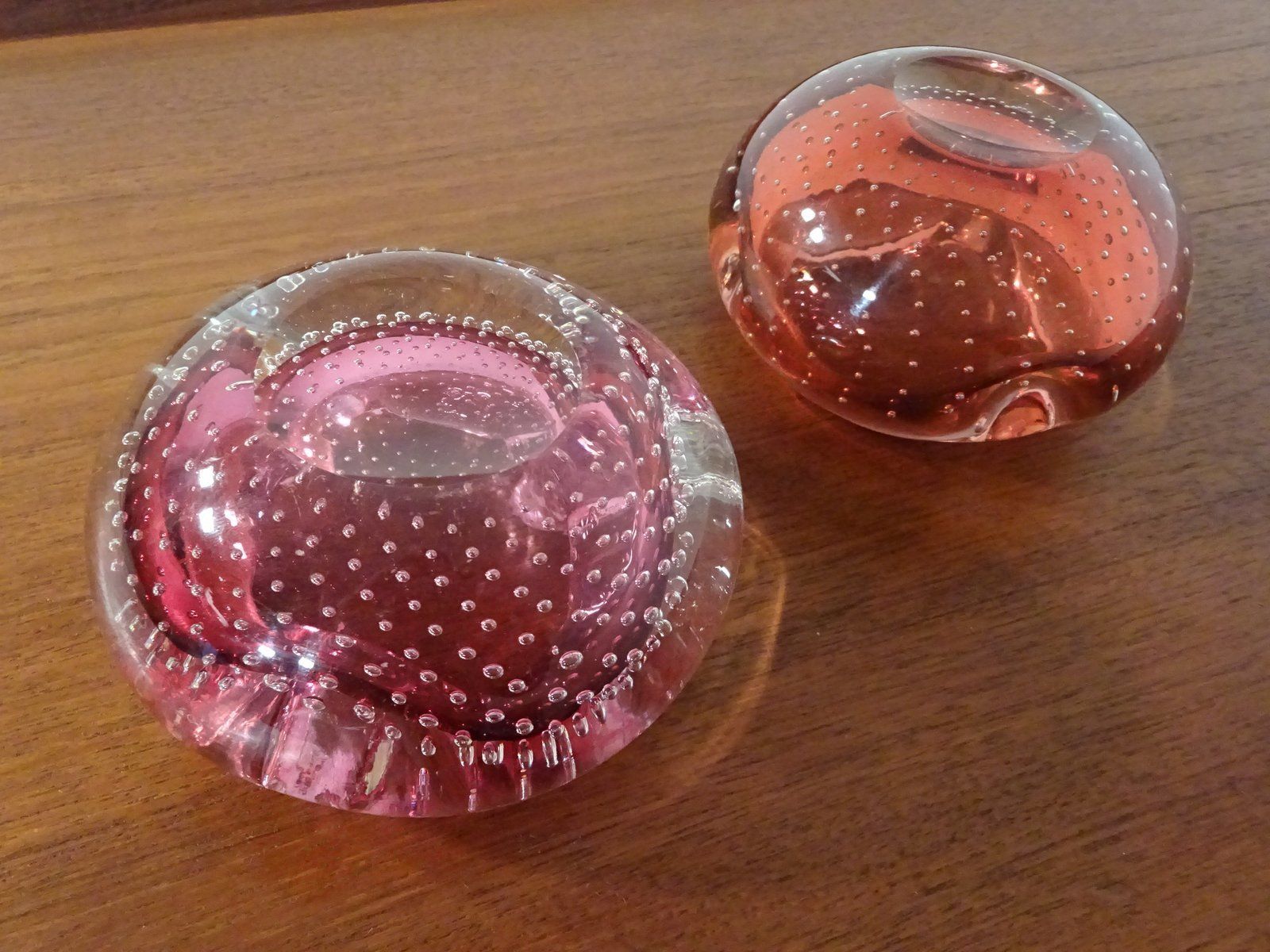 Italian Murano Glass Ashtrays, 1960s, Set Of 2 photo Home Decor