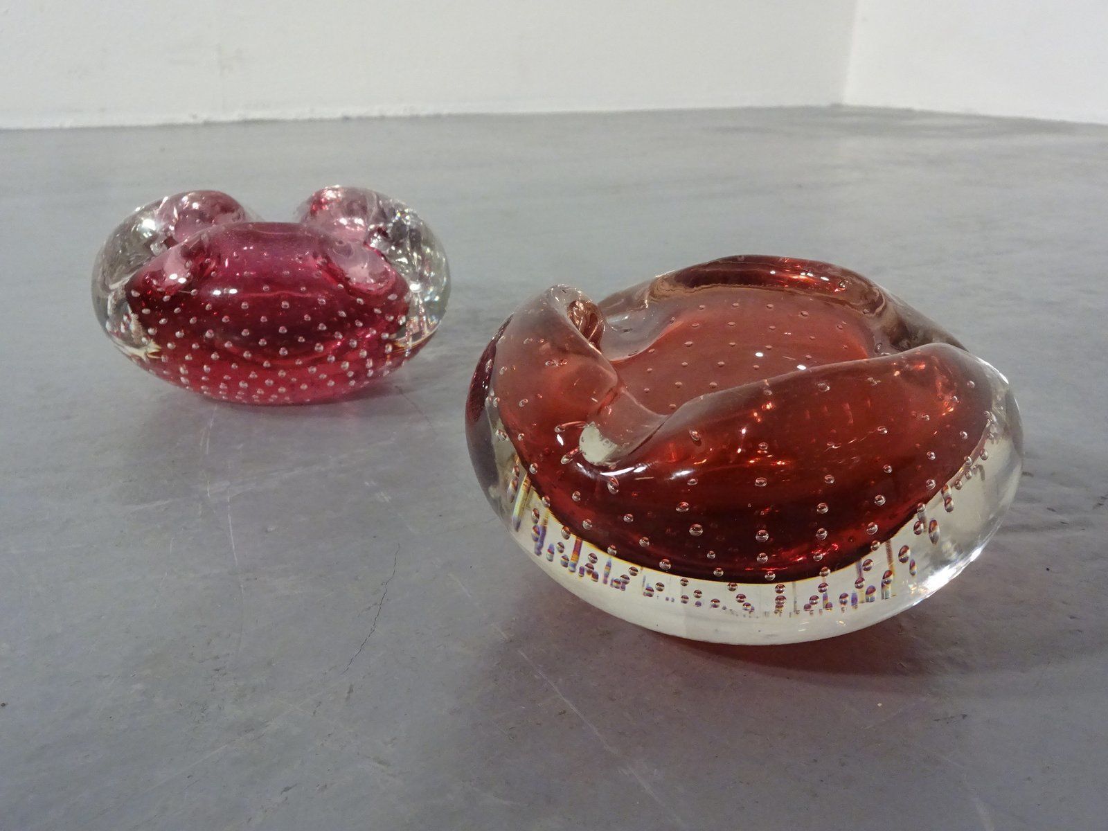 photo for sale Italian Murano Glass Ashtrays, 1960s, Set Of 2
