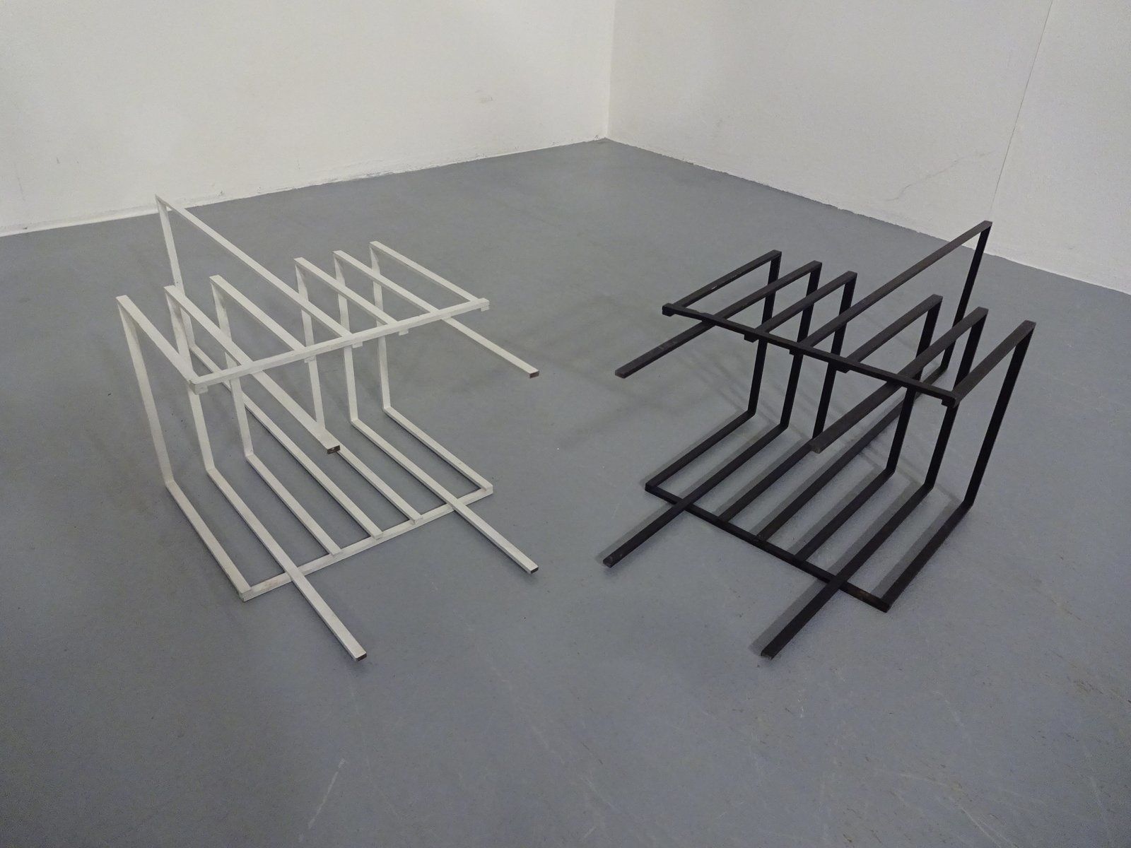 Steel Magazine Or Record Racks, 1960s, Set Of 2 photo buy
