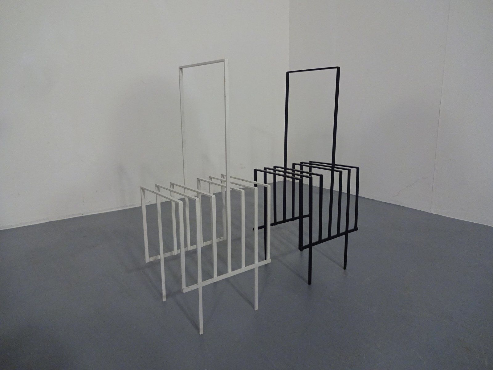 photo buy Steel Magazine Or Record Racks, 1960s, Set Of 2