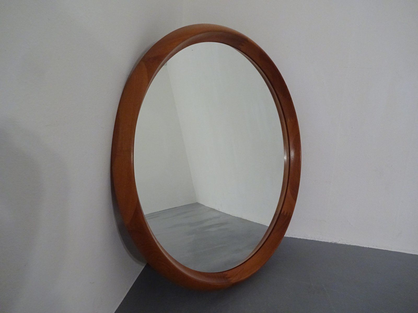 Large Danish Teak Mirror By Bernhard Pedersen For Viby, 1960s photo vinterior