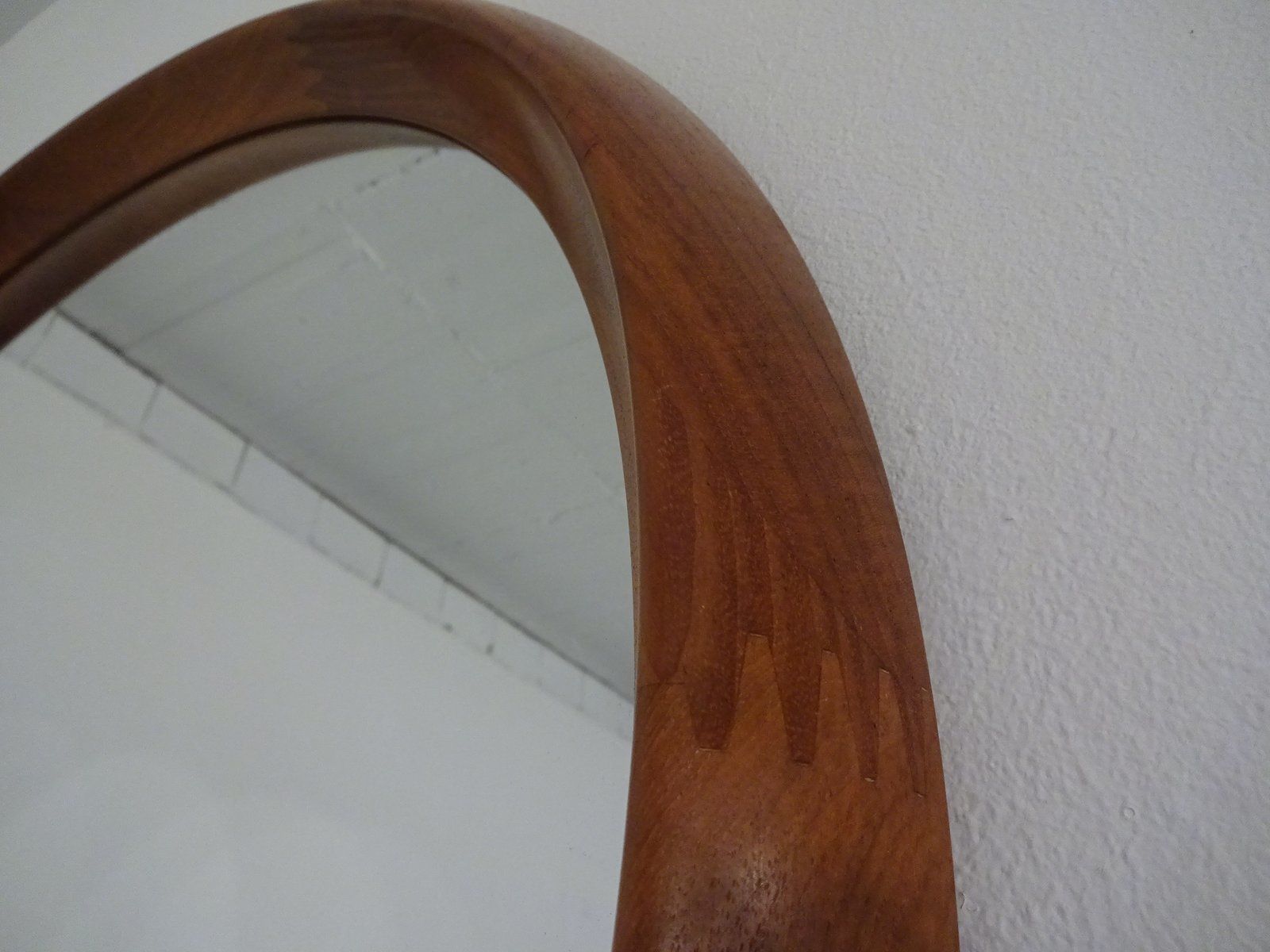Home Decor Large Danish Teak Mirror By Bernhard Pedersen For Viby, 1960s photo