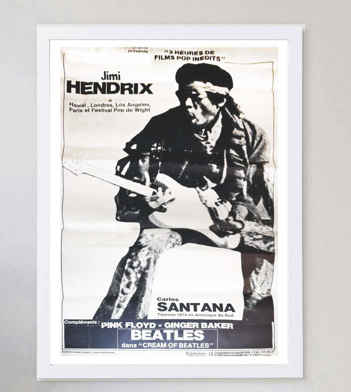 Jimi Hendrix, Carlos Santana, The Beatles & More Original Vintage Poster photo for sale