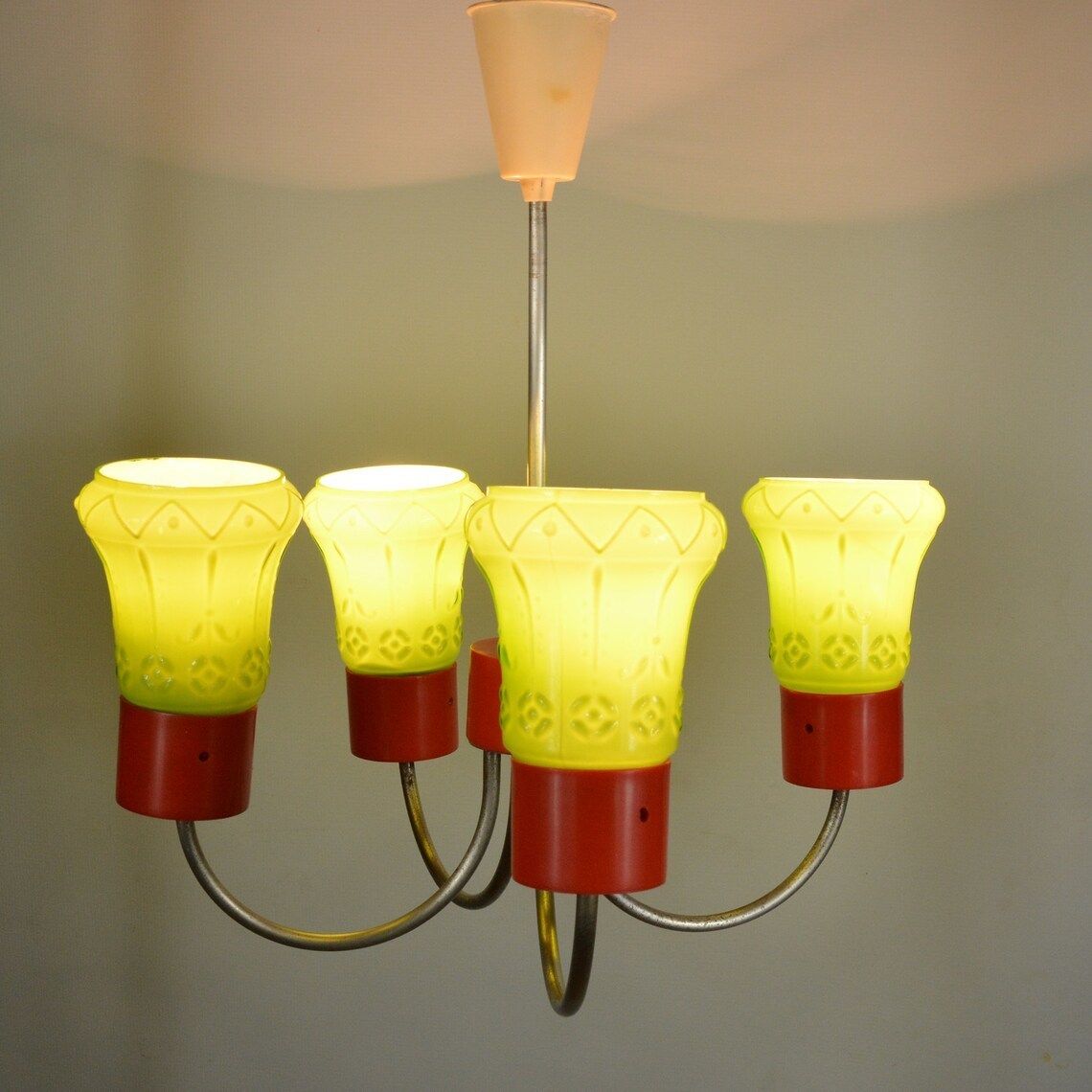 photo for sale 1970s Postmodern Pendant Lamp Zzm Domgos Zabrze, Poland