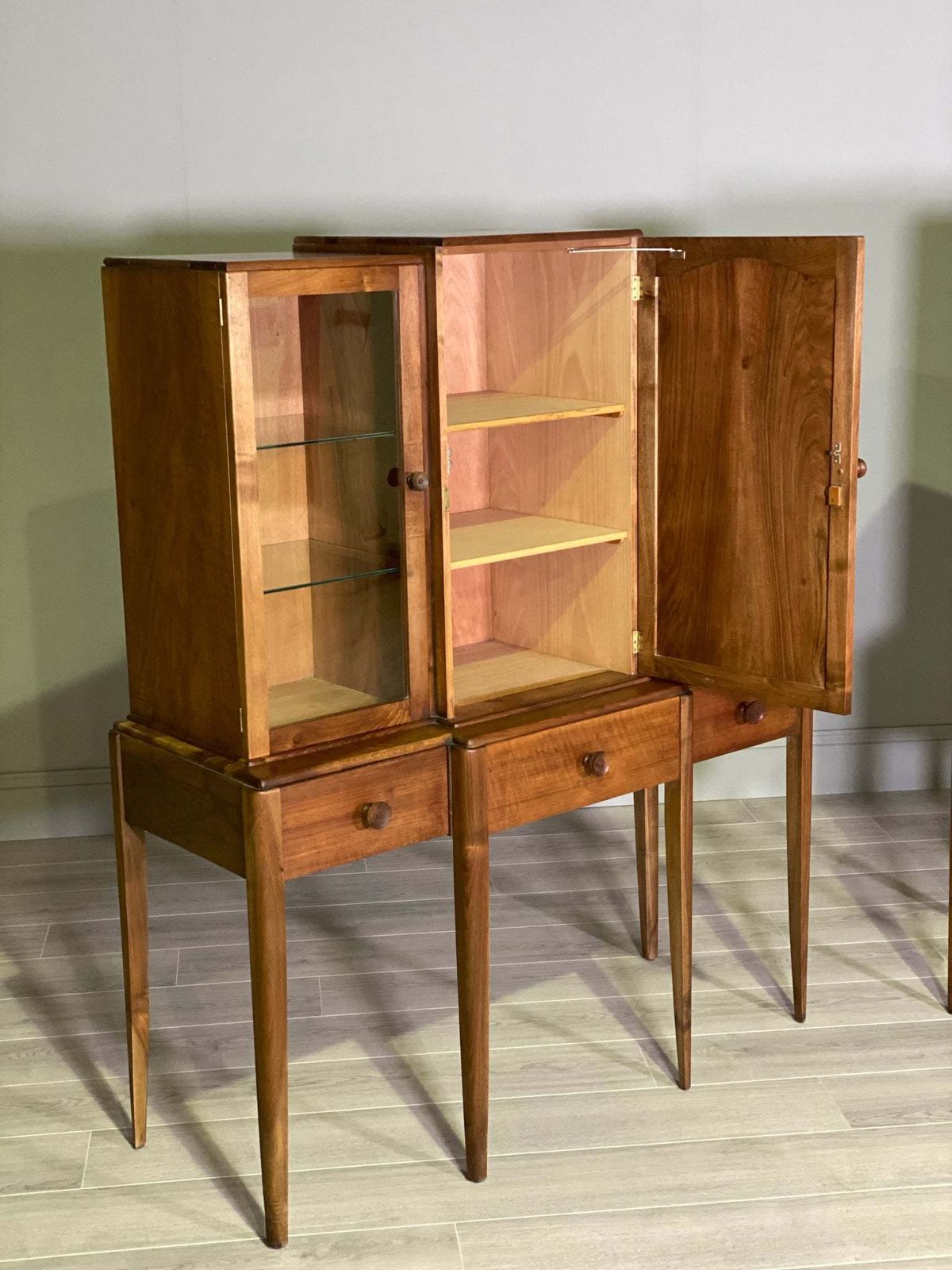 A Pair Of Walnut Cabinets By Arthur Reynolds Of Ludlow photo Furniture