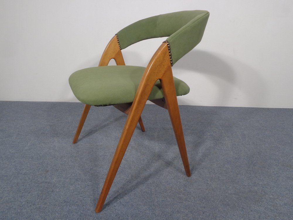 Beech Chair In Green, 1960s, Vintage photo for sale