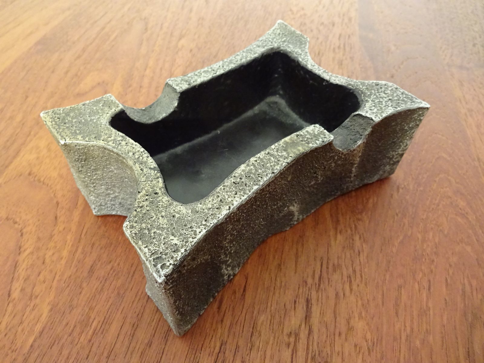 photo for sale Brutalist Sculptural Iron Candleholder, Ashtray & Lighter, 1960s