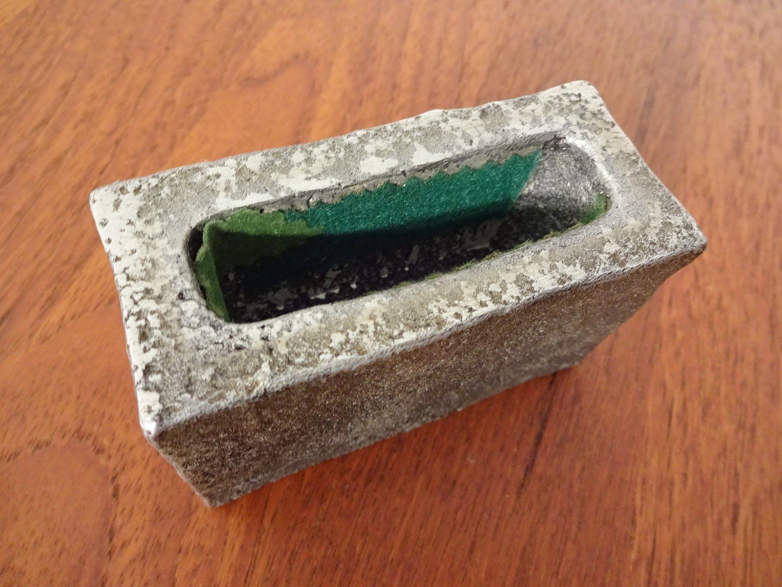 photo vinterior Brutalist Sculptural Iron Candleholder, Ashtray & Lighter, 1960s