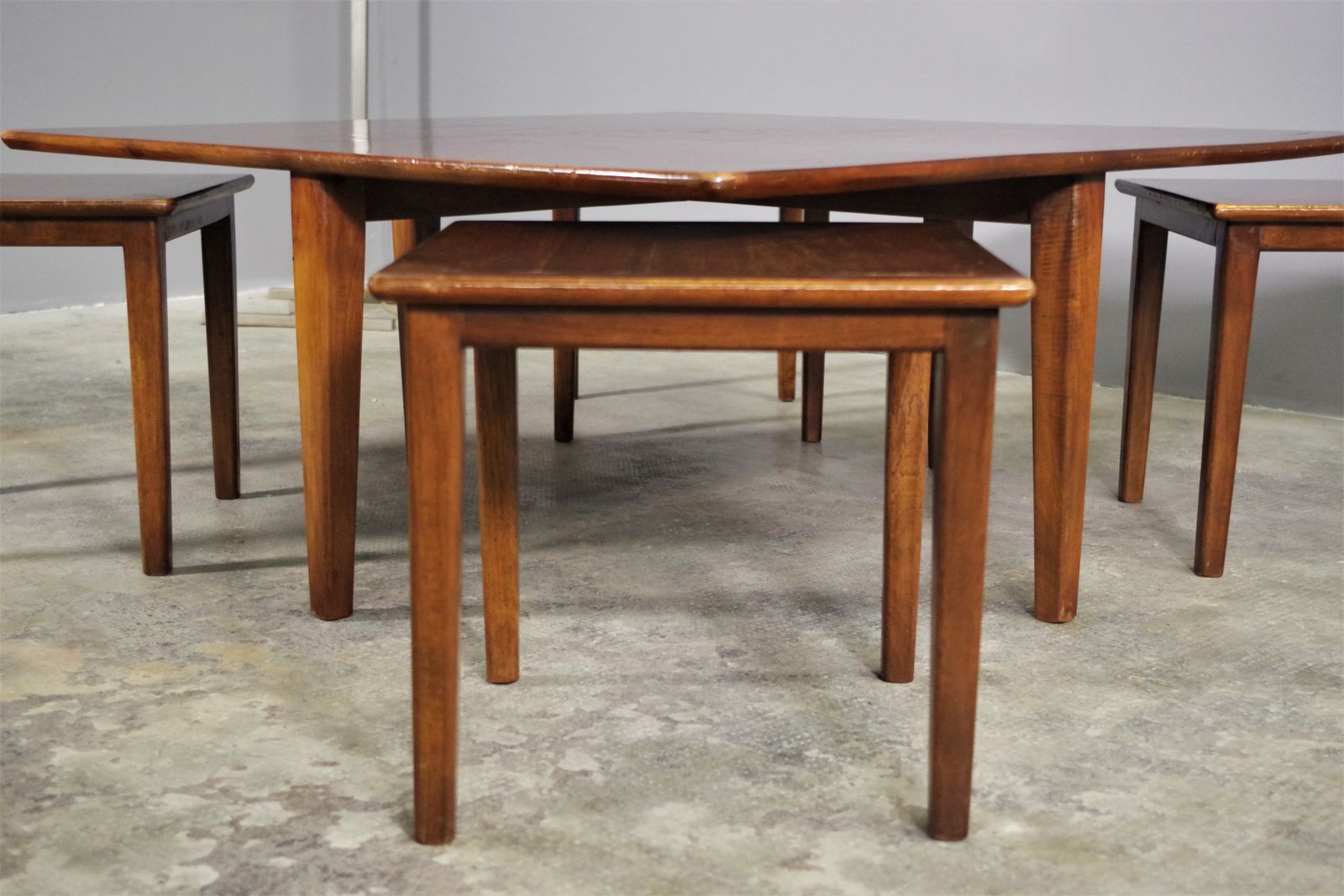 Set Of 5 Low Coffee Tables, 1970s photo for sale