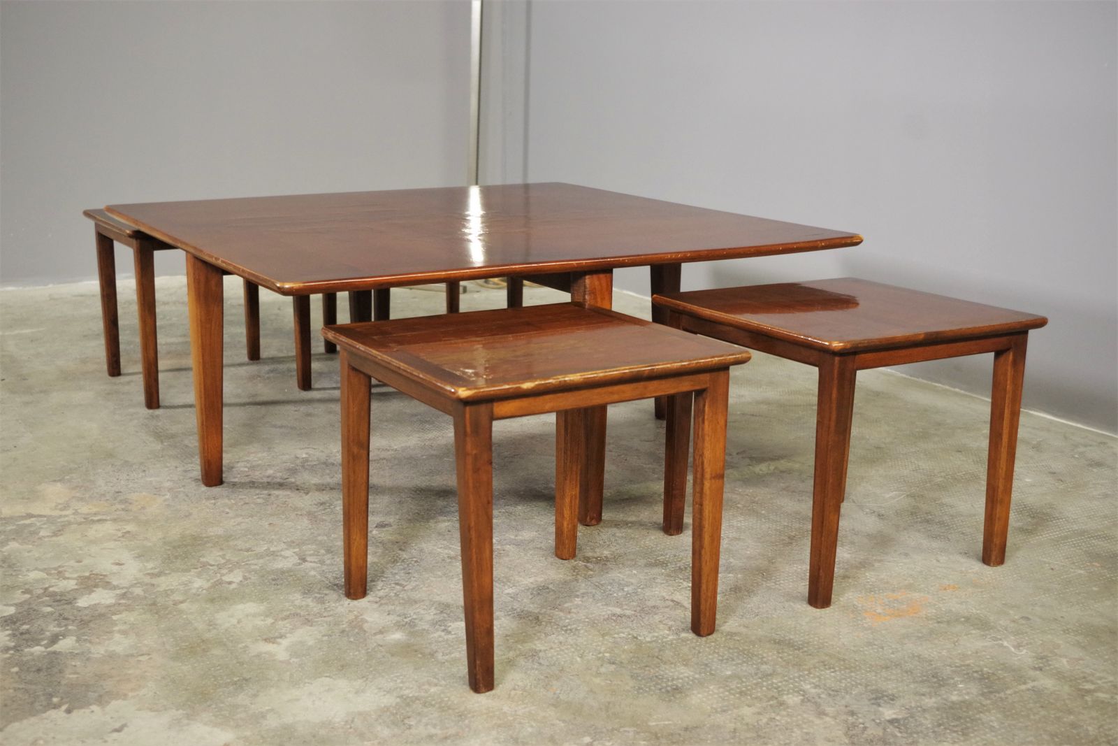 photo vinterior Set Of 5 Low Coffee Tables, 1970s