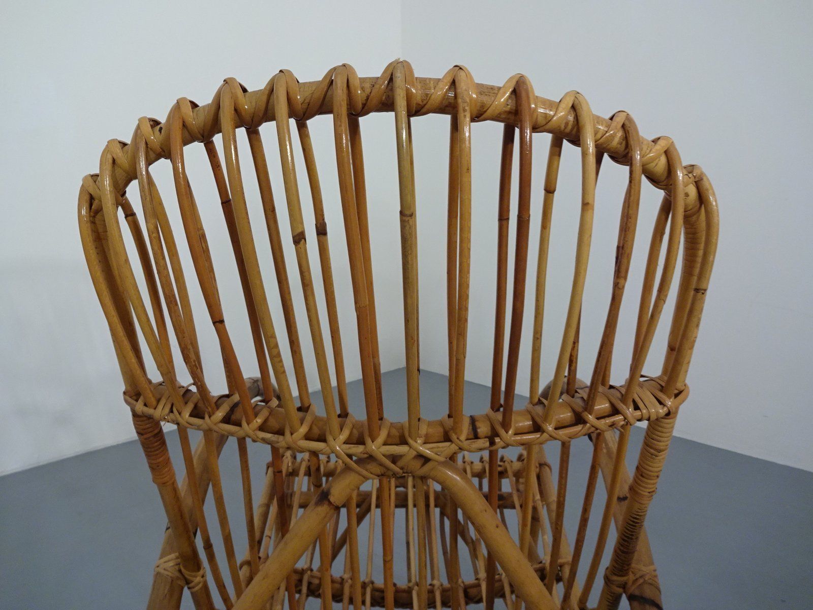 photo buy Mid Century Italian Bamboo Rocking Chair, 1950s