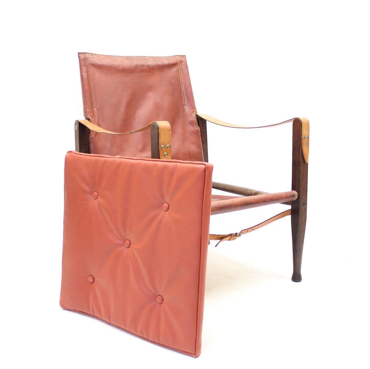 photo furniture Cognac Leather Safari Chair By Kaare Klint For Ruud Rasmussen, 1960s