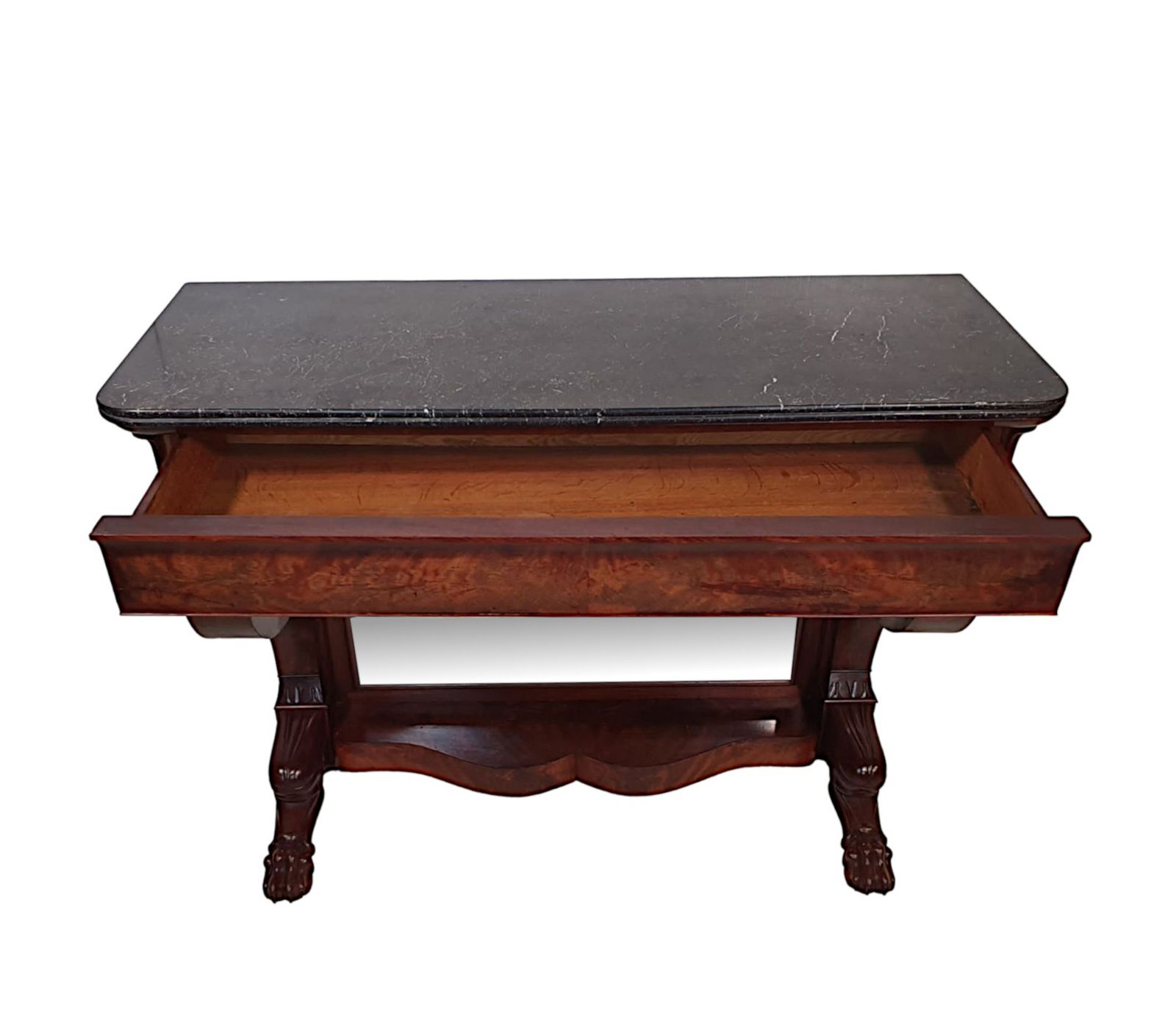 A Superb 19th Century Marble Top Console Table photo Furniture