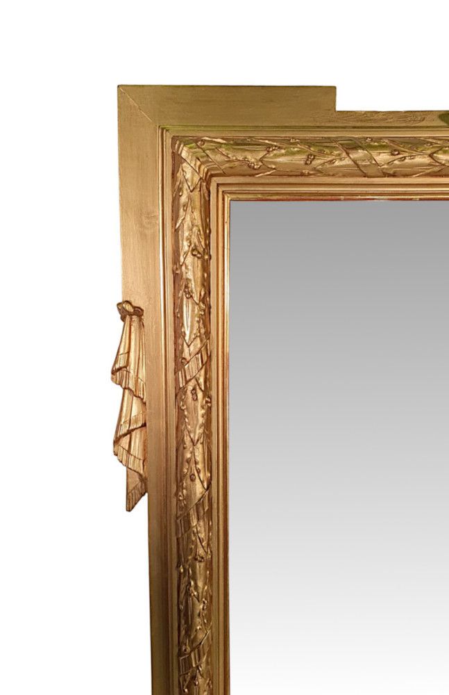 A Stunning 19th Century Large Giltwood Dressing Or Hall Mirror photo 4615.5007