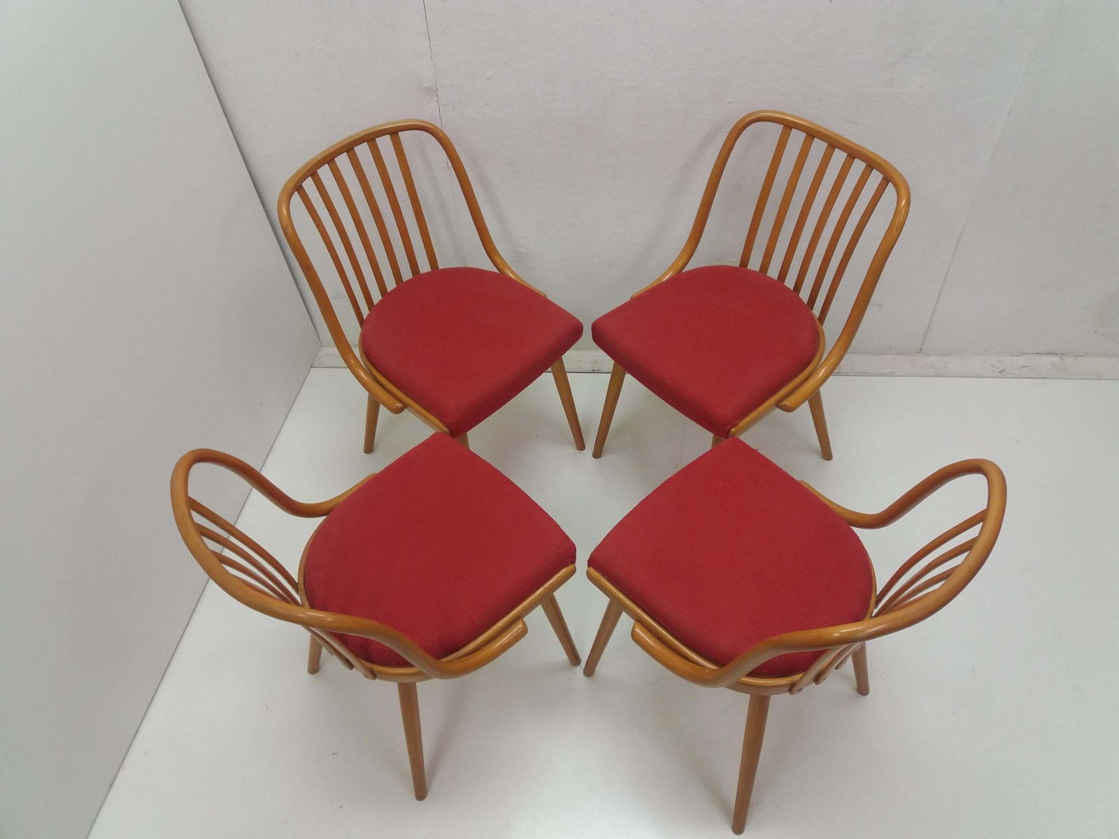 photo furniture 1960 Set Of 4 Retro Suman Chairs And Table, Czechoslovakia
