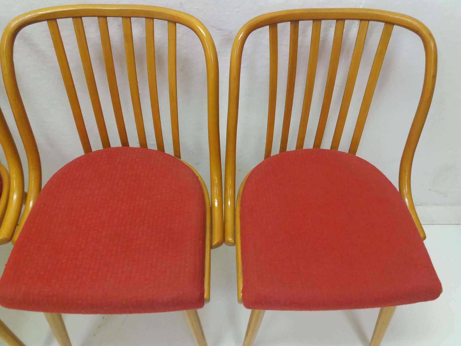 photo vinterior 1960 Set Of 4 Retro Suman Chairs And Table, Czechoslovakia