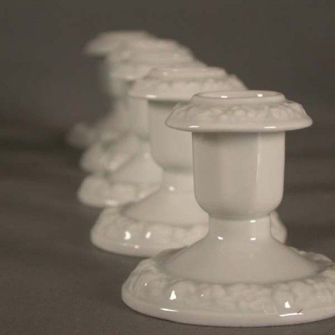 Five Art Nouveau Porcelain Candlesticks. Rosenthal Maria Weiss. photo furniture