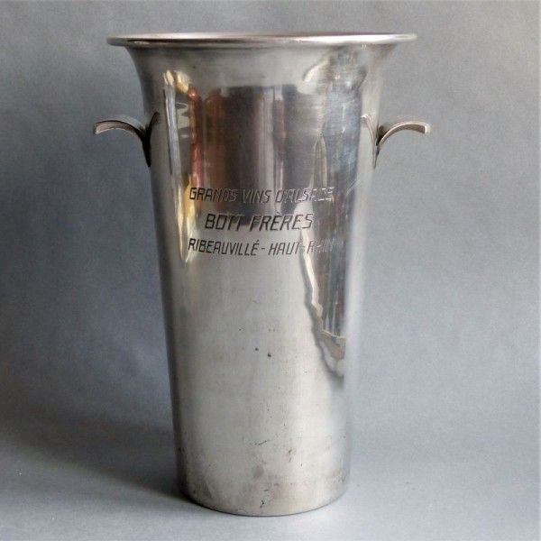 Champagne Cooler From Grandes Vins D 'Alsace Boit Freres Ribeauvillé Silver Plated. 1930   1940 photo for sale