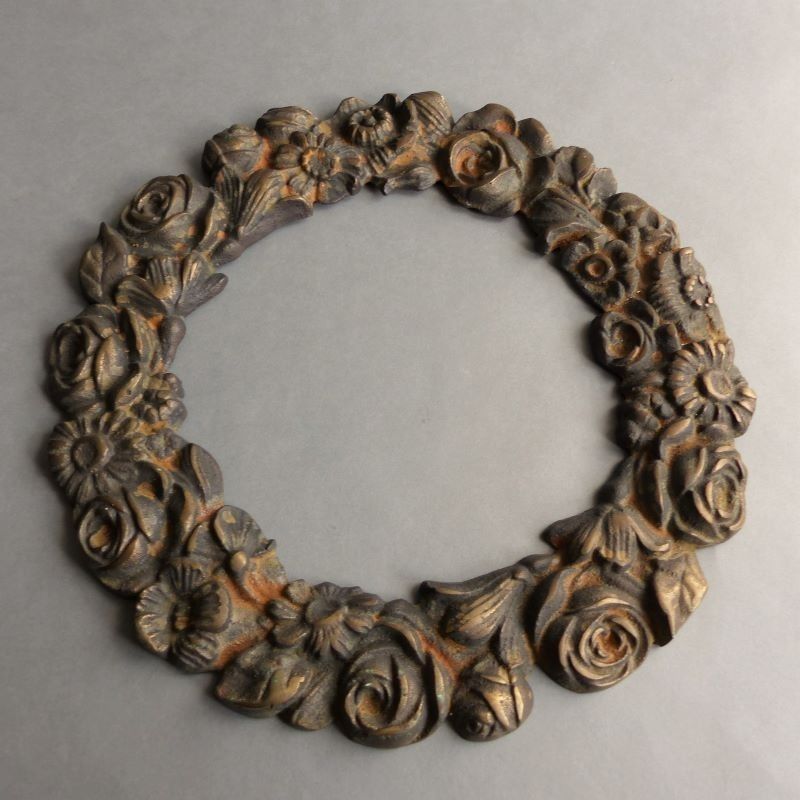 Art Nouveau Brass Flower Wreath. 1900   1920