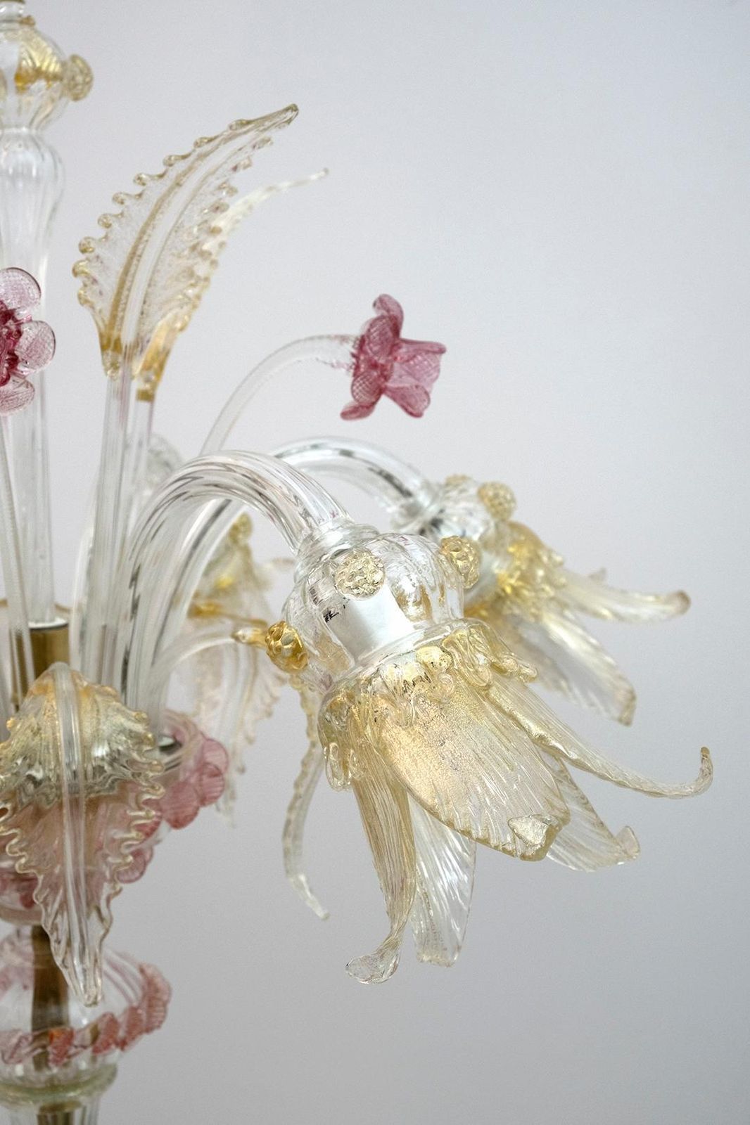 photo for sale Ca 'Rezzonico Blown Murano Glass 6 Arms Floor Lamp, Italy, 1950s