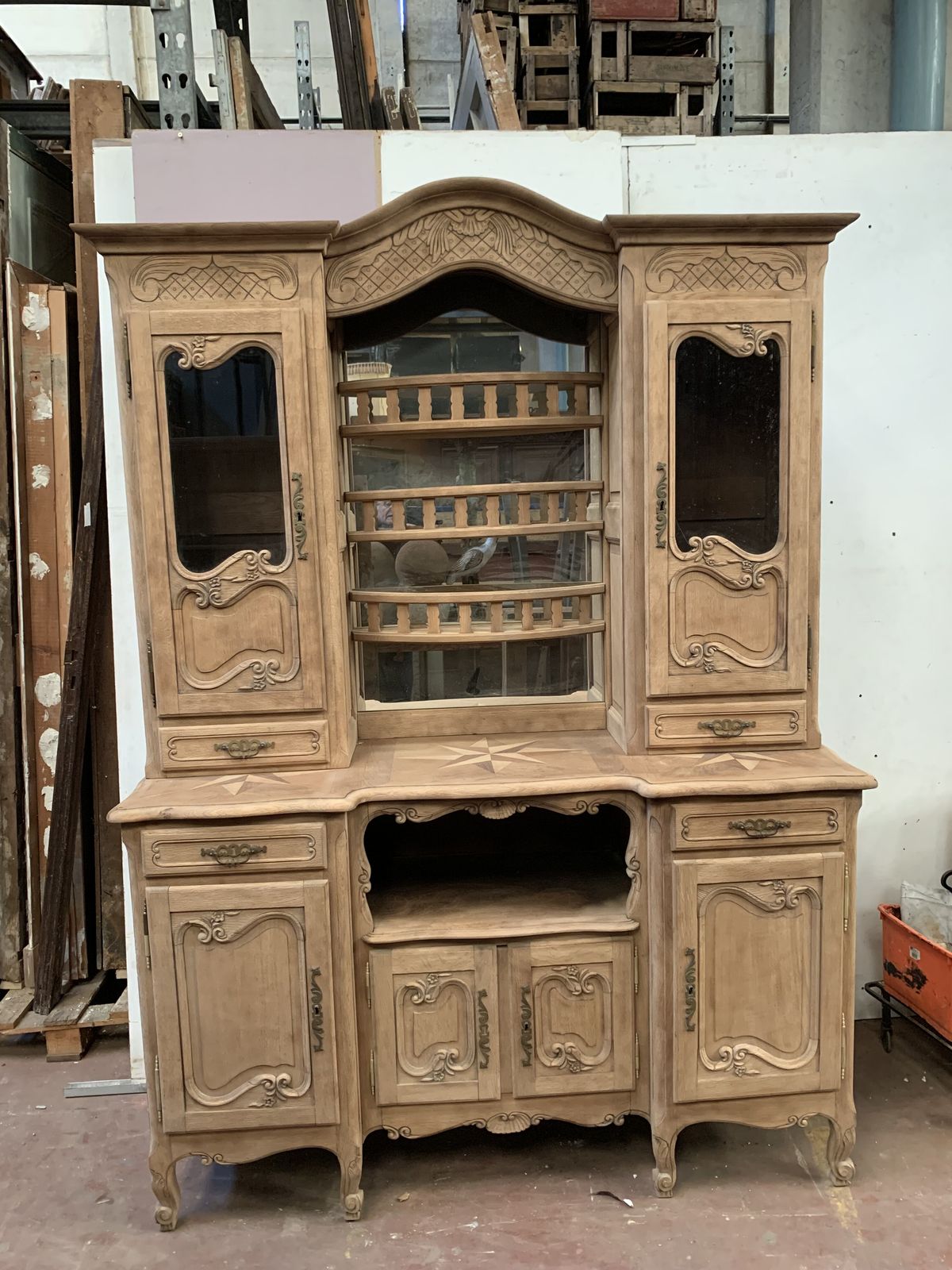 Buffet Two Bodies Louis XV Style In Solid Oak XX Century photo 1138.25256525