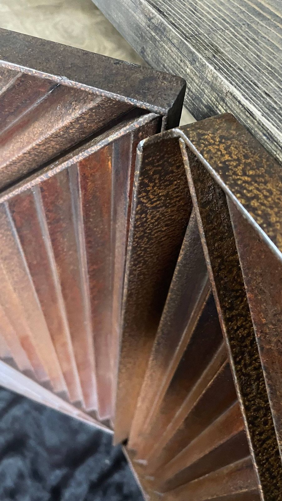 photo for sale Henderson Industrial Reclaimed Scaffolding Board And Rusted Angle Iron Three Door Sideboard