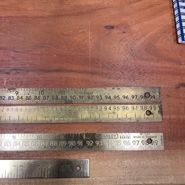 Various Vintage Brass Rulers, 1950s photo 69.0