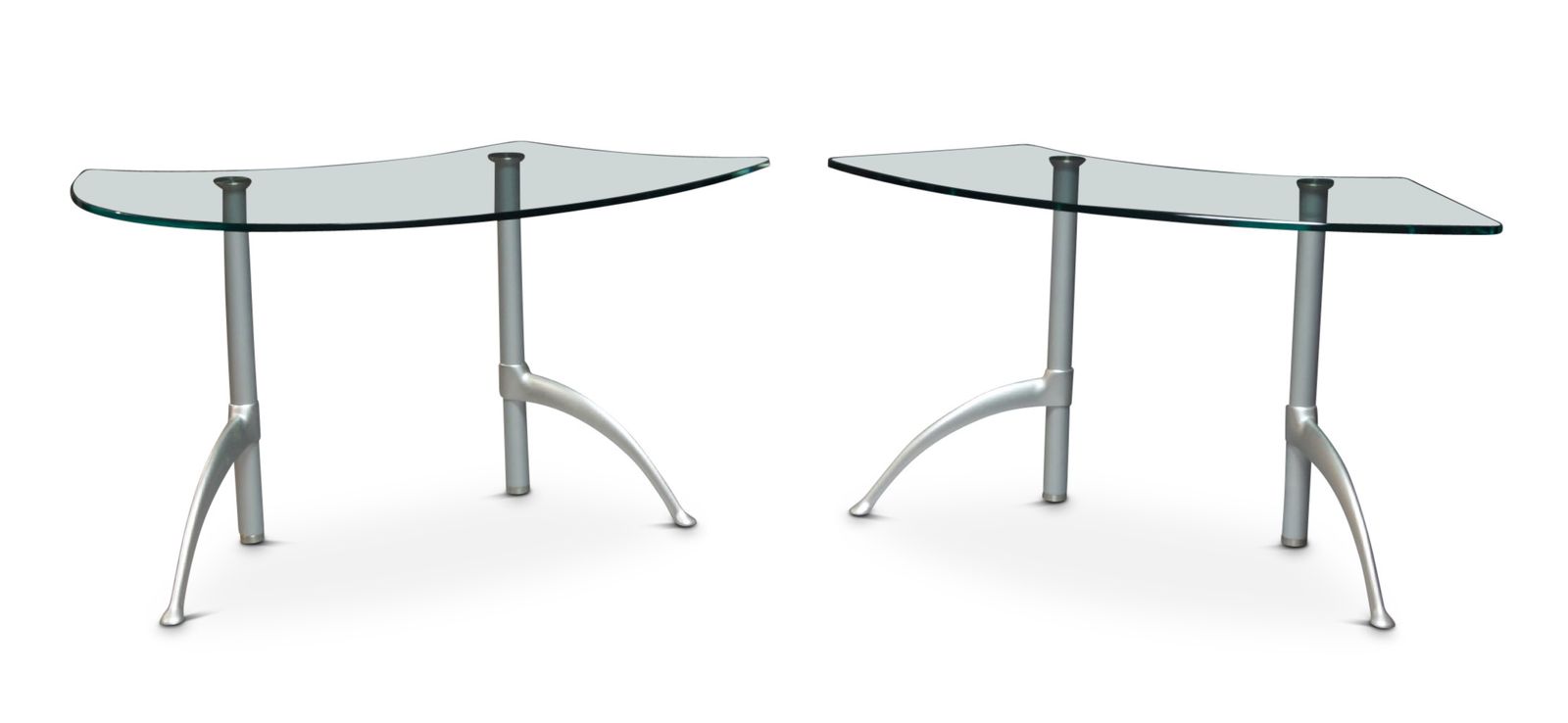 Designer Table By German Brand Rolf Benz Glass And Modernist Glazed Two Tables In Stock Price Per Item Made In Germany Ol photo for sale