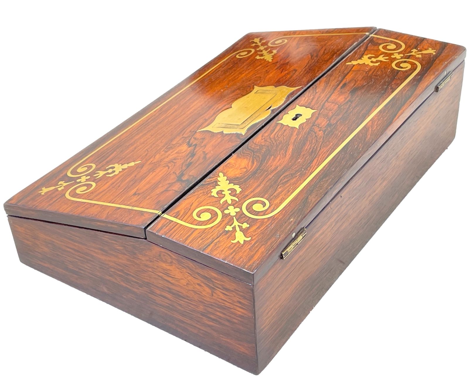 Regency Rosewood Writing Box (England, Circa 1825) photo vintage