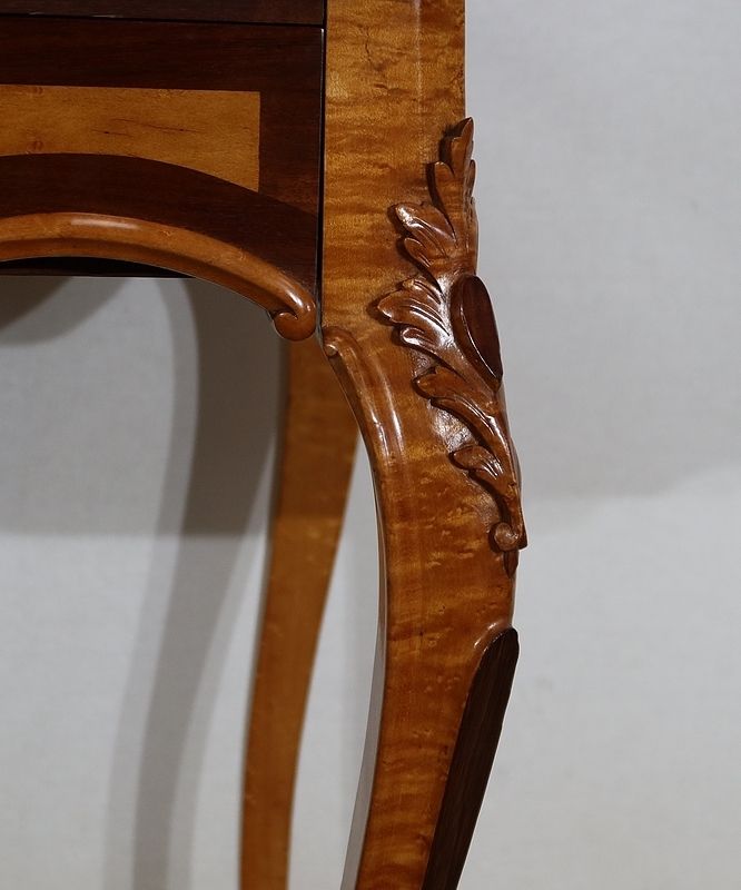 Furniture Rare Lady's Desk In Precious Wood, Louis XV Style, Napoleon III Period , 1850 photo