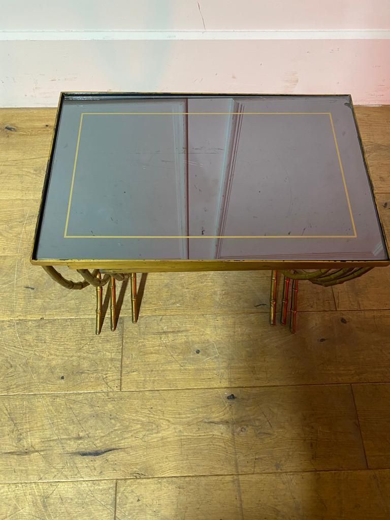 Nest Of Maison Bagues Brass And Glass Side Tables photo 1500.0