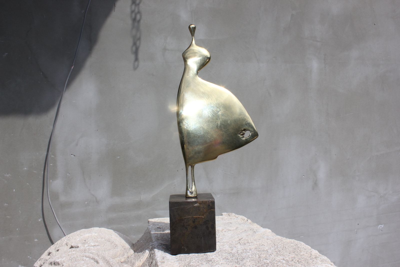 Bronze Abstract Statue Dancing Woman Figurine Original Sculpture Wedding Couple Gift 50s Anniversary Gift 40s Birthday Gift photo vinterior