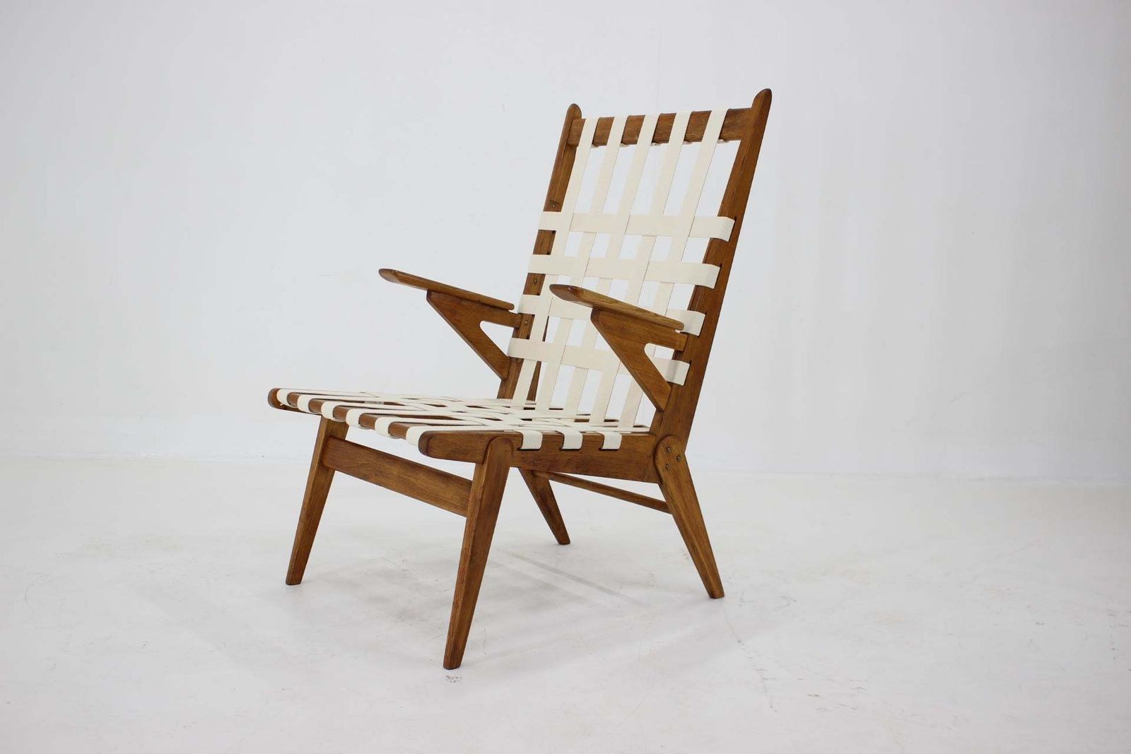1960s Oak Armchair By Krásna Jizba Czechoslovakia photo for sale