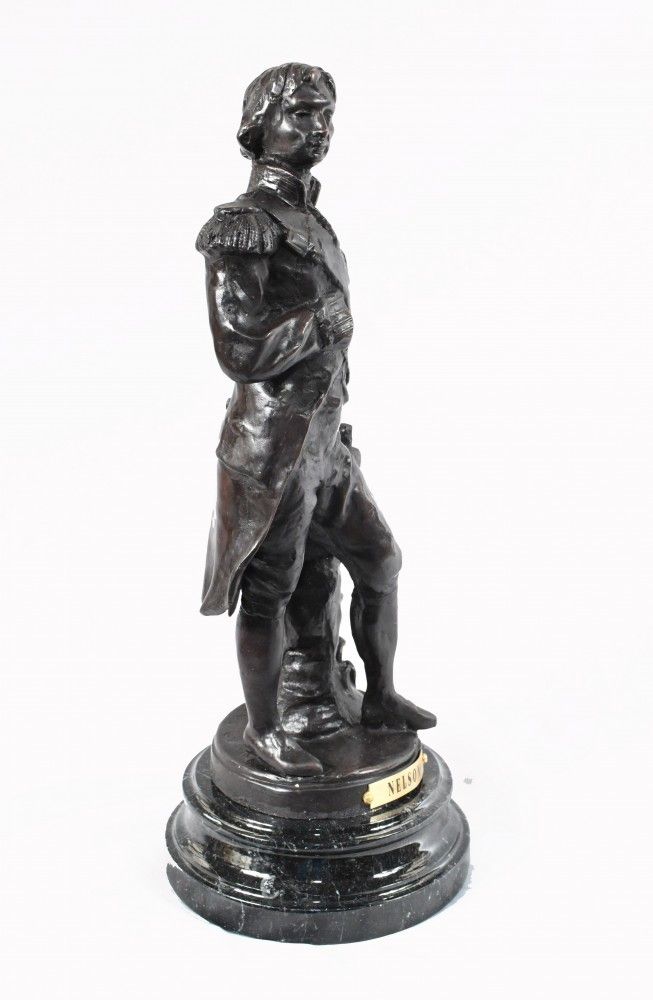 Bronze Statue Lord Admiral Nelson Military War Hero Royal Navy photo vinterior