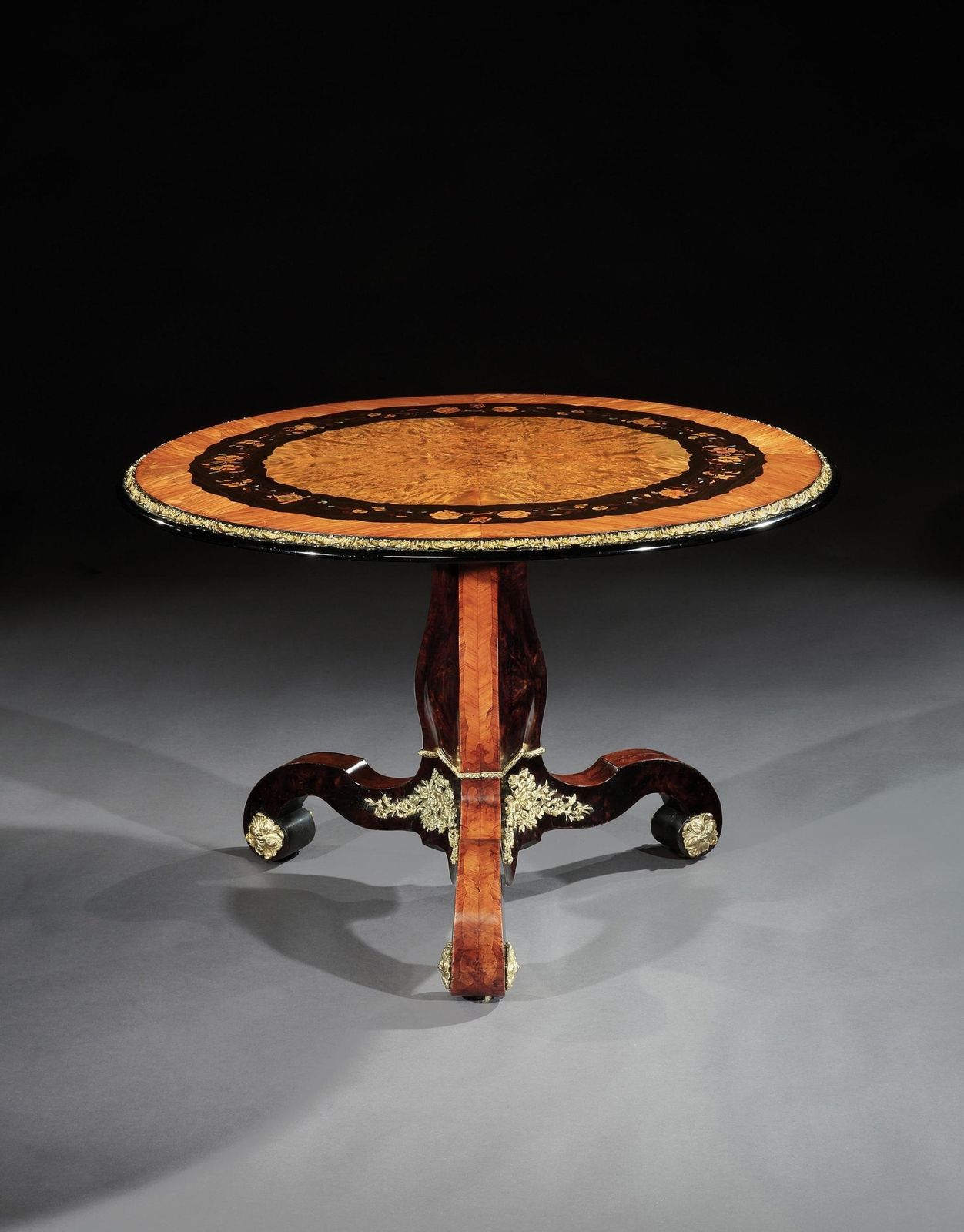 An Exceptional 19th Century Edward Holmes Baldock Marquetry Centre Table photo for sale