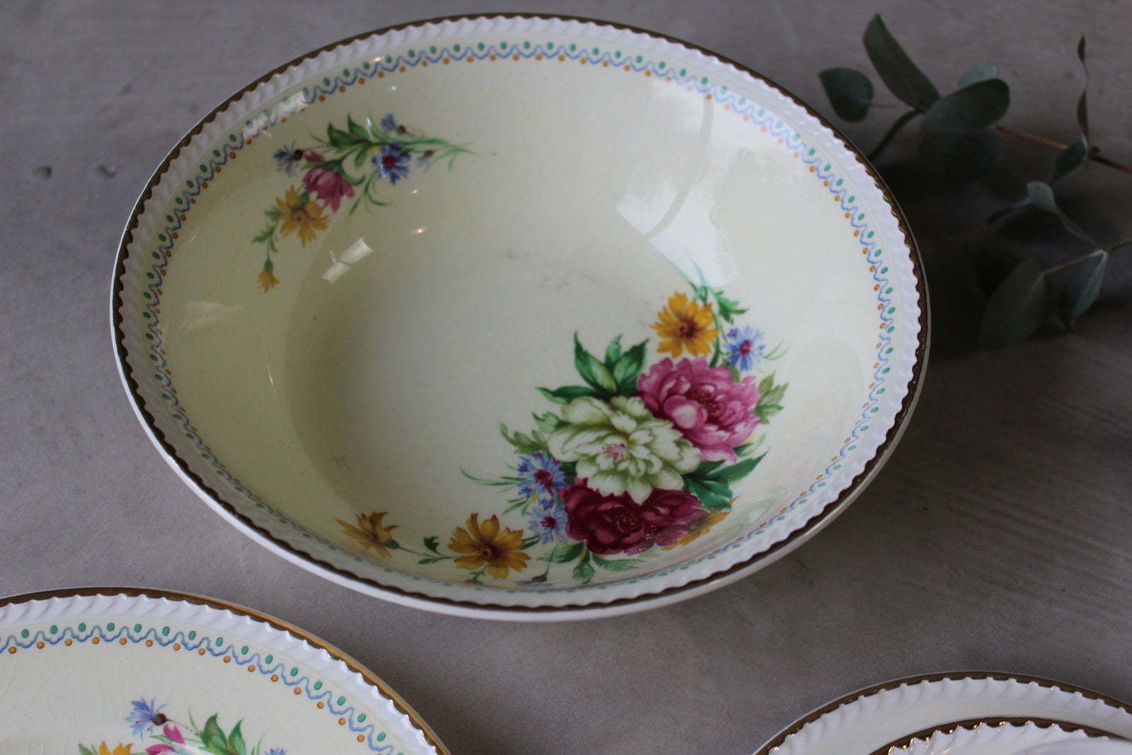 photo furniture Ridgway Portland Pottery Cobridge Part Tea Service