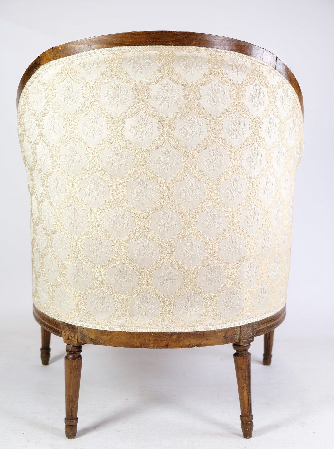 A Set Of Two Louise Seize Chairs In Polished Mahogany With Brightly Decorated Fabric From 1880s. photo buy