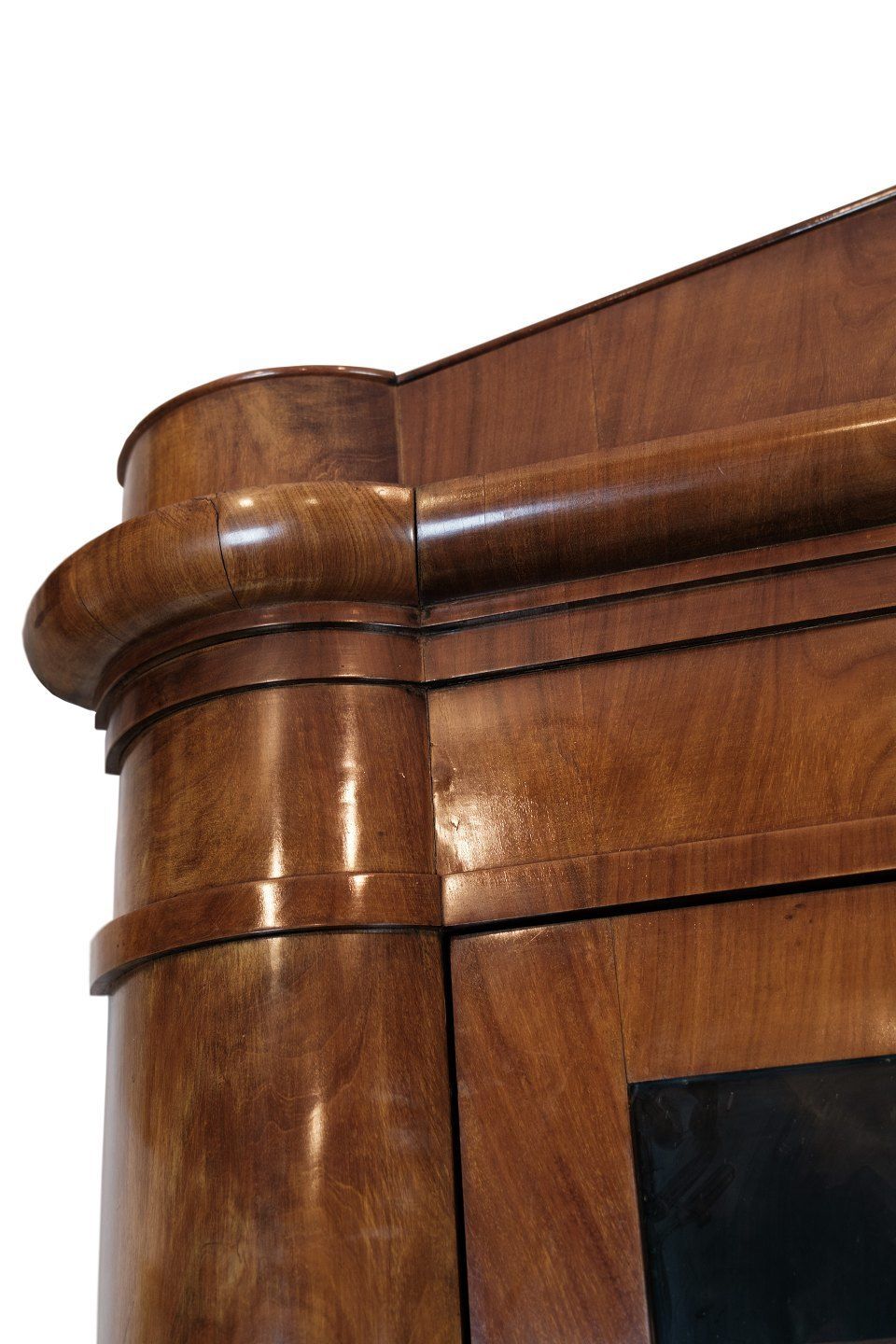 Antique North German Corner Cabinet In Late Empire In Polished Mahogany From The 1840s. photo Furniture