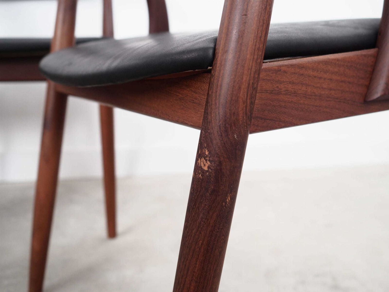 photo vintage Set Of Four Teak Chairs, Danish Design, 1970s, Manufacturer: Orte Mobelfabrik